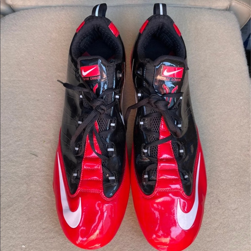 Rare Red Nike Zoom Vapor Carbon Fly TD Football Cleat Size Men's 16 396256
